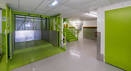 StorageMart on New Road in Newhaven freight lift