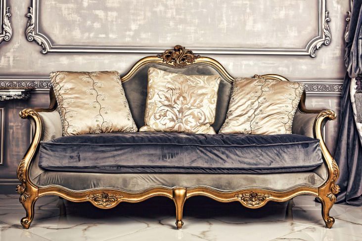 Antique couch in home ready for self storage